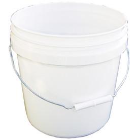 2 Gallon Food Grade Plastic White Buckets / Pail w/handle