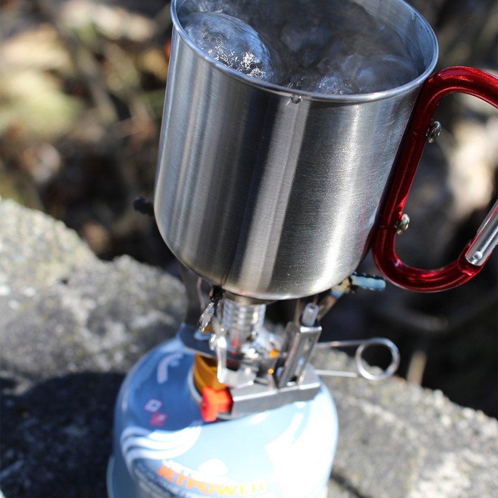 72HRS Piezo Ignition Compact Cooking Stove boiling cup