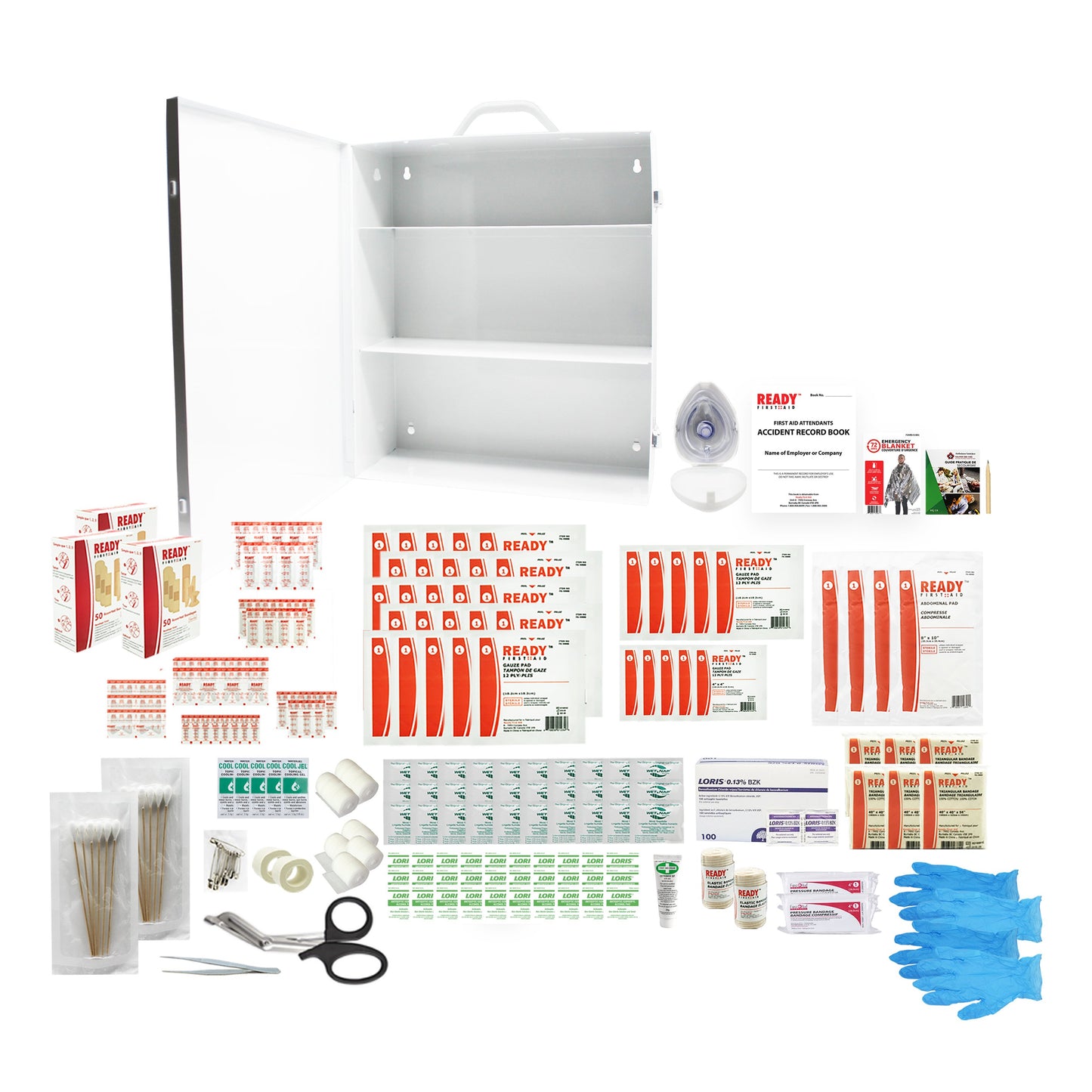 Quebec Regulation Plus First Aid Station with Metal Case/ Trousse de Premiers Soins deluxe