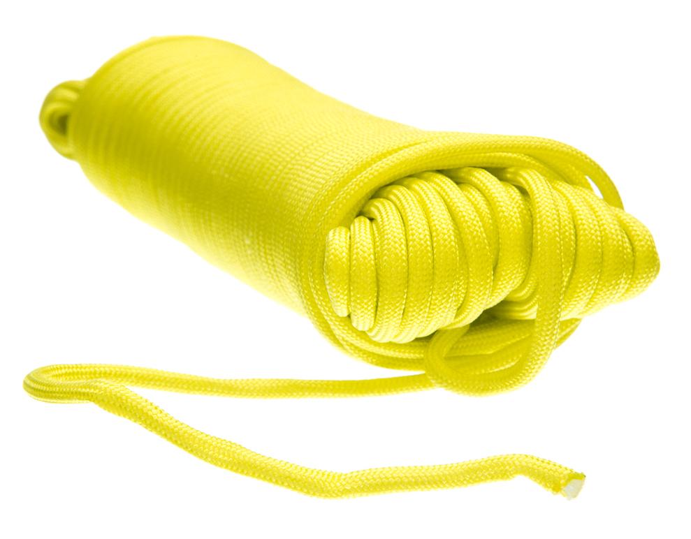 100' 4mm Paracord Yellow Color Pull Strength 550 LBS100' 4mm 7 Strand Paracord Yellow Color Pull Strength 550 LBS