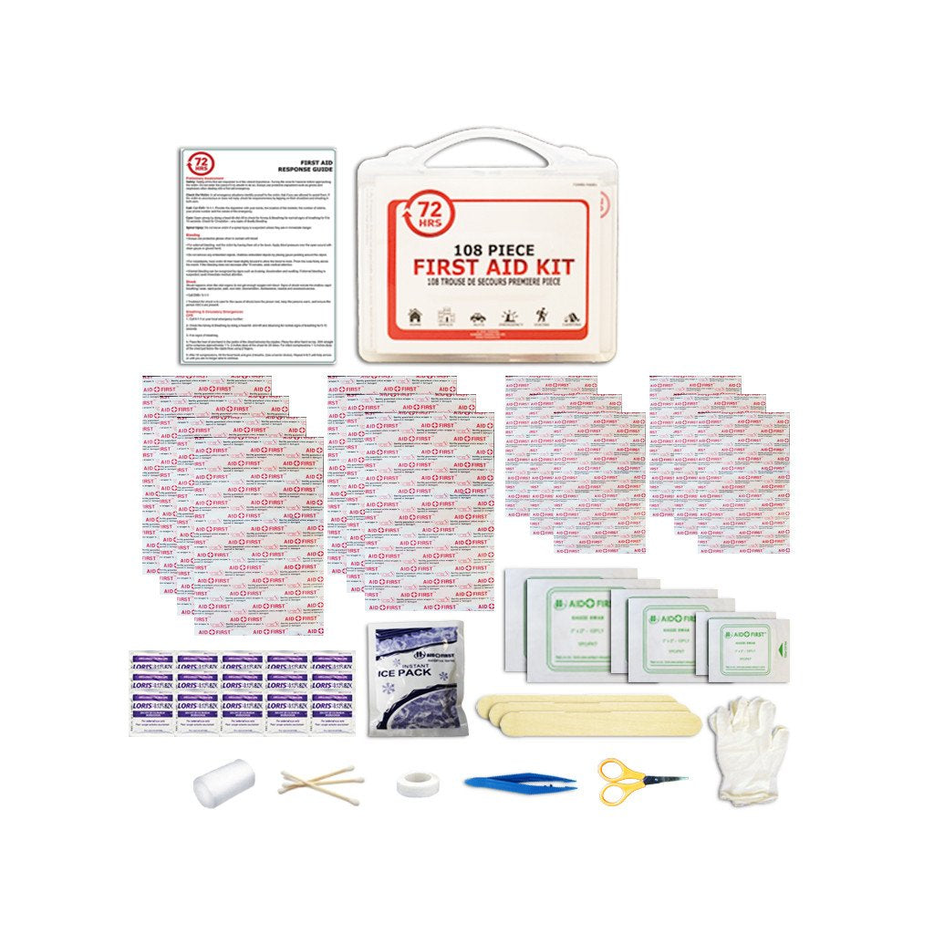 72HRS 108 Pcs First Aid Kit