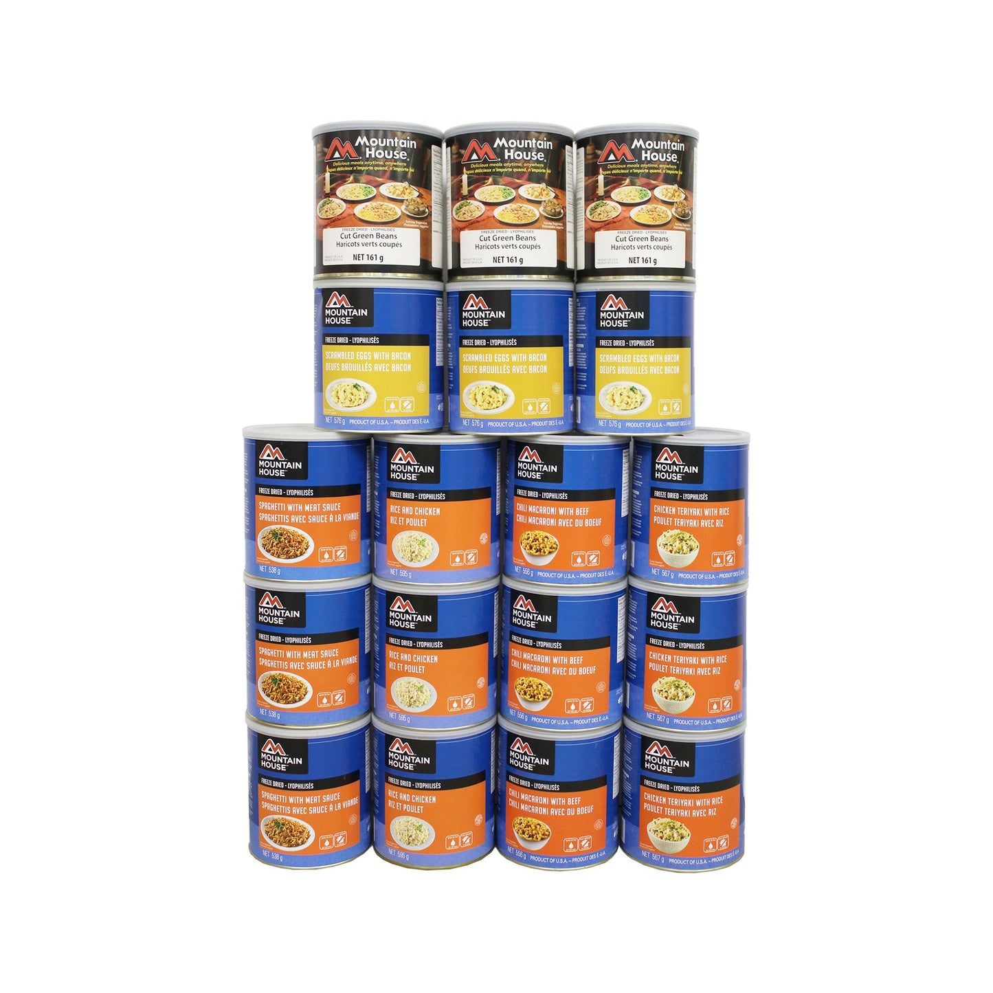 222 Serving Breakfast, Lunch and Entree Package - 18 cans (Mountain House®)