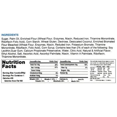 400 Calorie S.O.S Millennium Emergency Ration -Tropical Fruit Nutritional Facts