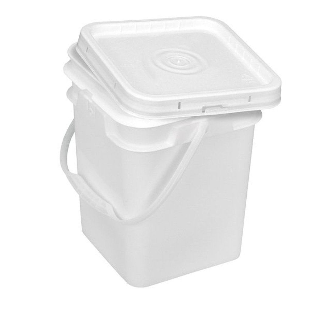 4 gallon Square Bucket with Snap on Lid