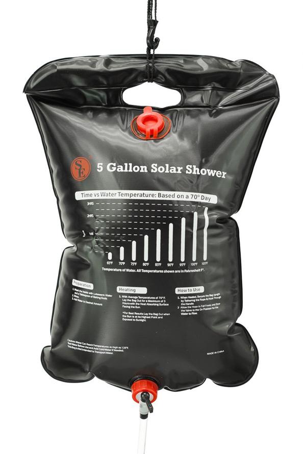 5 Gallon Solar Shower full