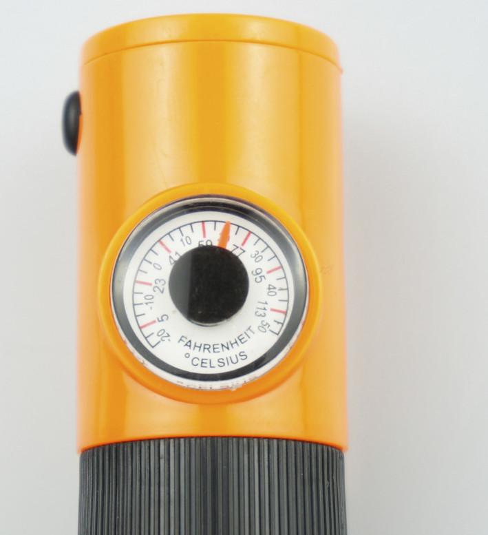7-IN-1 Survival Whistle with LED Flashlight : Orange Color compass