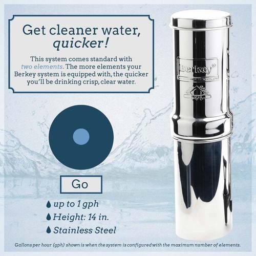 Go Berkey® Kit - 1 Quart with 1 Black Element and Black Berkey Primer™