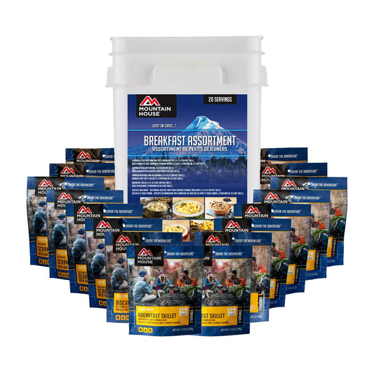 Breakfast Assortment Bucket - 16 Pouches (Mountain House®)