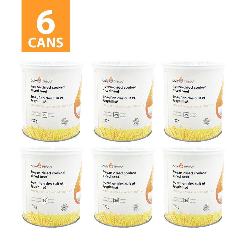 Six Cans of Daily Bread® Freeze-Dried Cooked Chicken