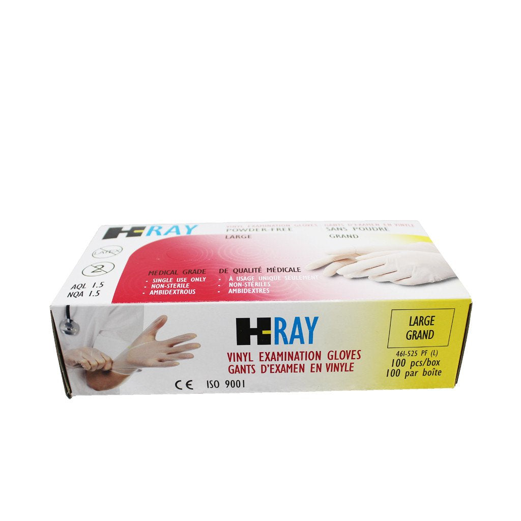 Vinyl Medical Examination Gloves (Non Sterile)- H-Ray