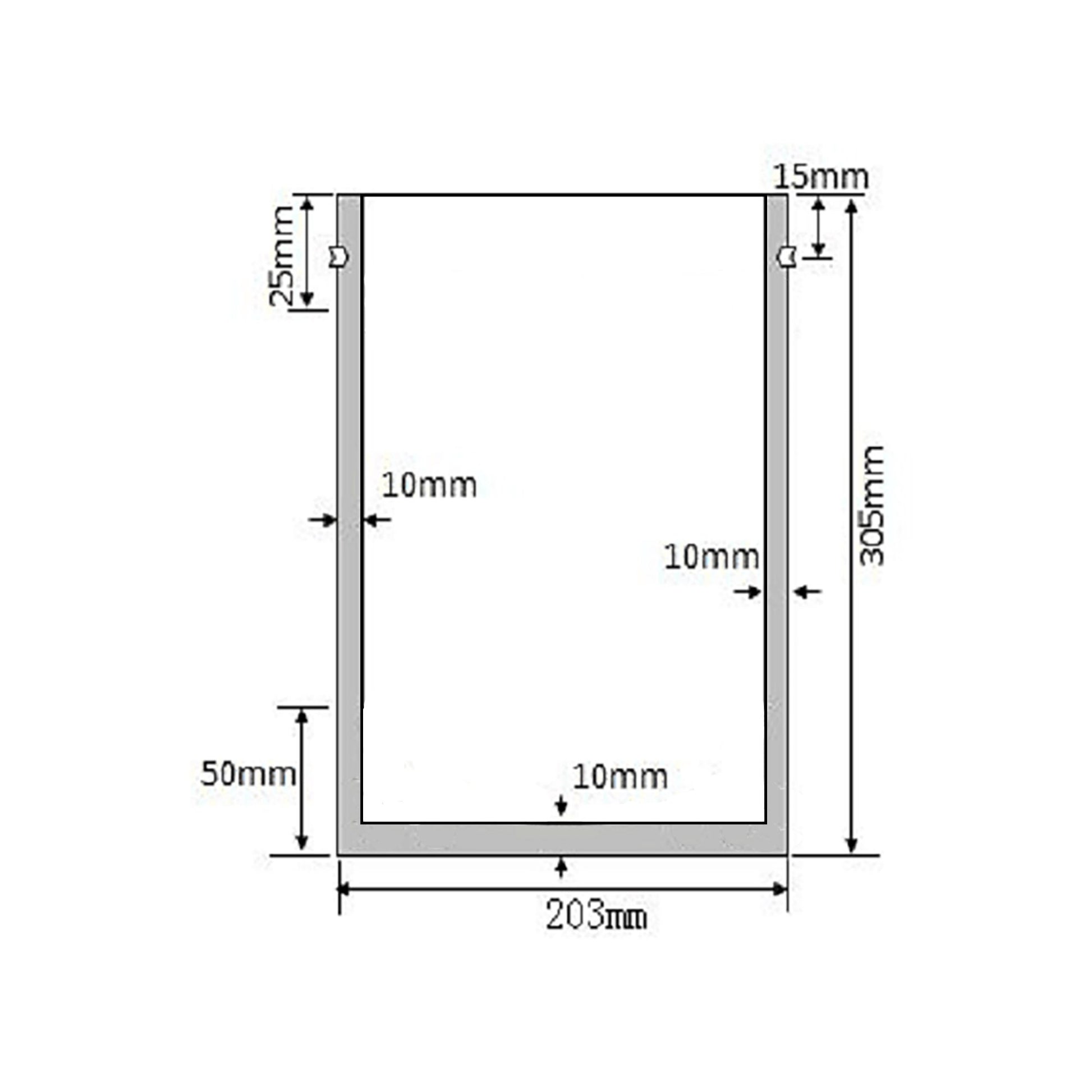 1/2 Gallon Mylar Bag (Without Ziplock) Case of 100  - 5.0 Mils: 20.30cm x 35.50cm (8 inches x 14 inches) measurements