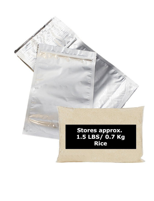 1/2 Gallon Mylar Bag with Ziplock Case of 50- 5.0 Mil: 20.3cm x 30.5cm + 5.0cm*2 (8 inches x 12 inches x 4 inches) bulk