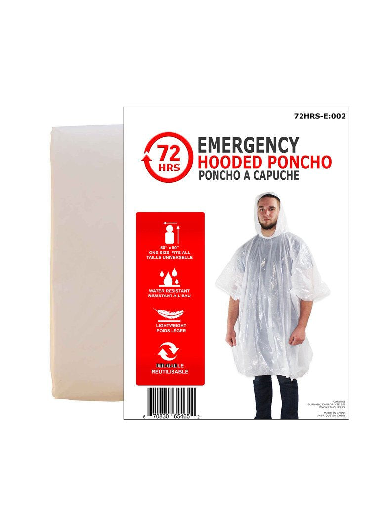 Reusable Hooded Rain Poncho packaging