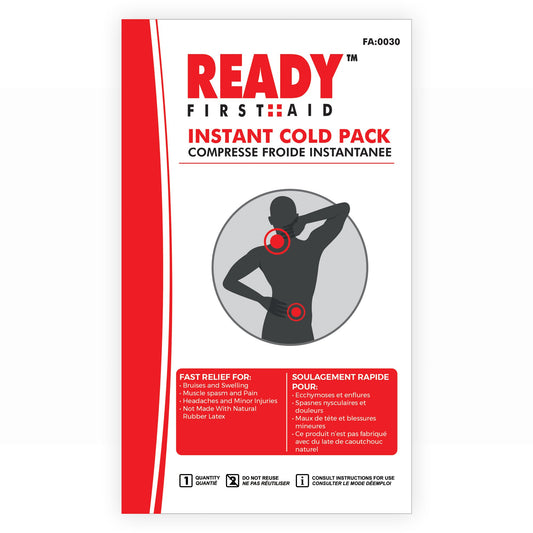 Instant Cold Pack or Icepack, 21cm x 12cm - Ready First Aid