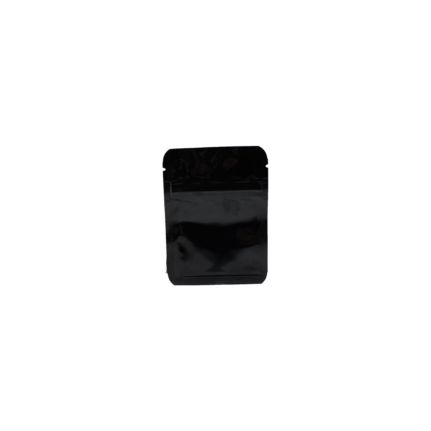 Black Shiny Mylar Bag - 5.0 Mil: 7.6cm x 10.2cm (3.75 inches x 4.0 inches)