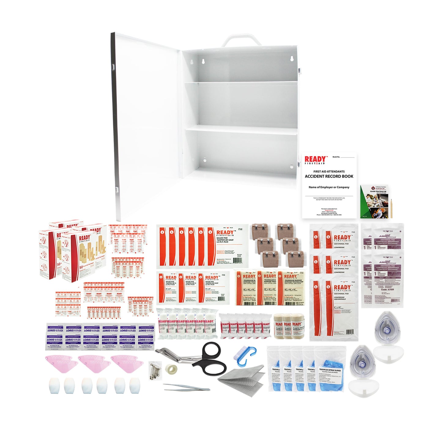 North West Territories Level 2 First Aid Kit Metal Cabinet
