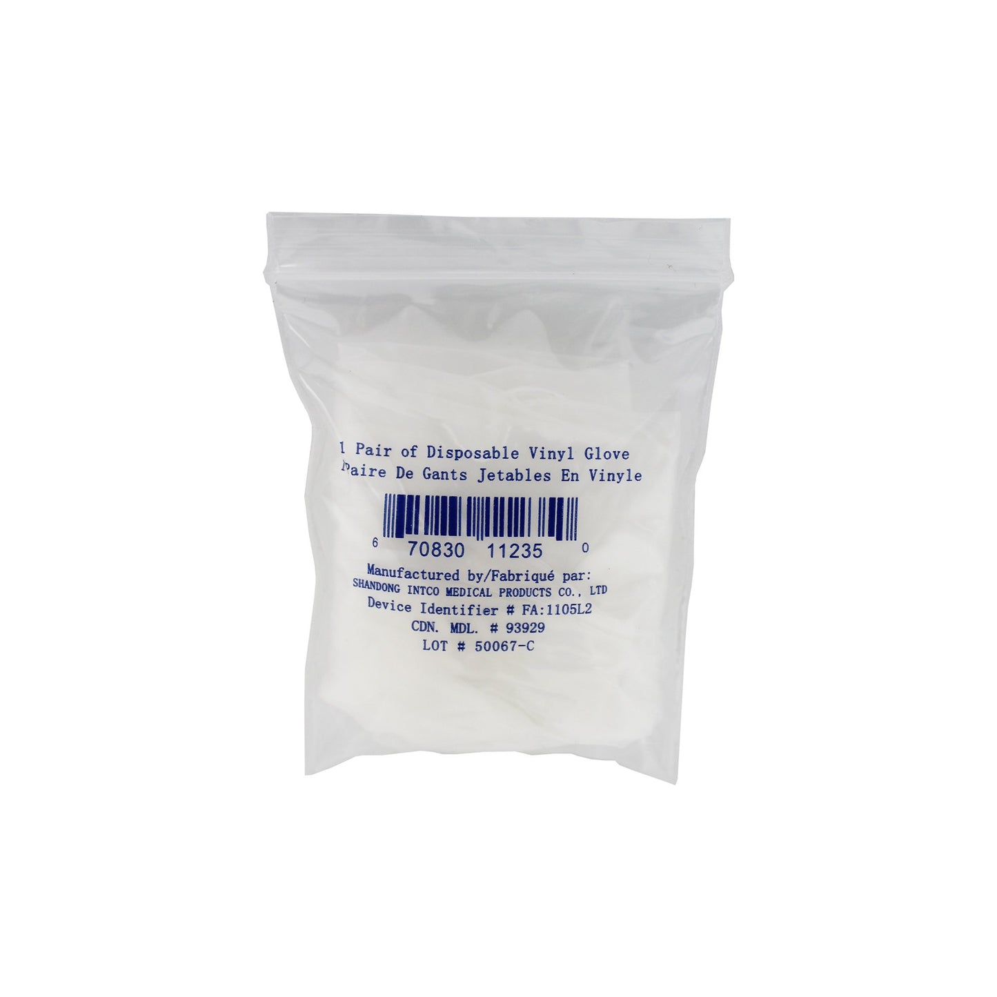 Vinyl Glove 4.5g, Size L, 2PCS/PK