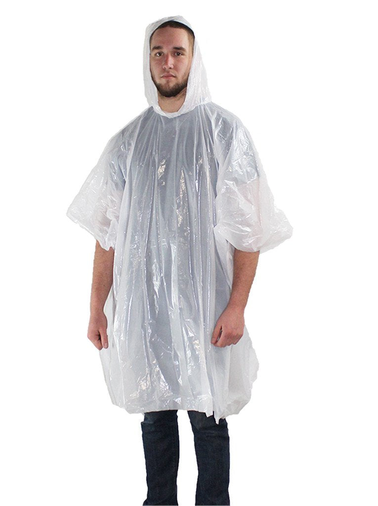 Reusable Hooded Rain Poncho