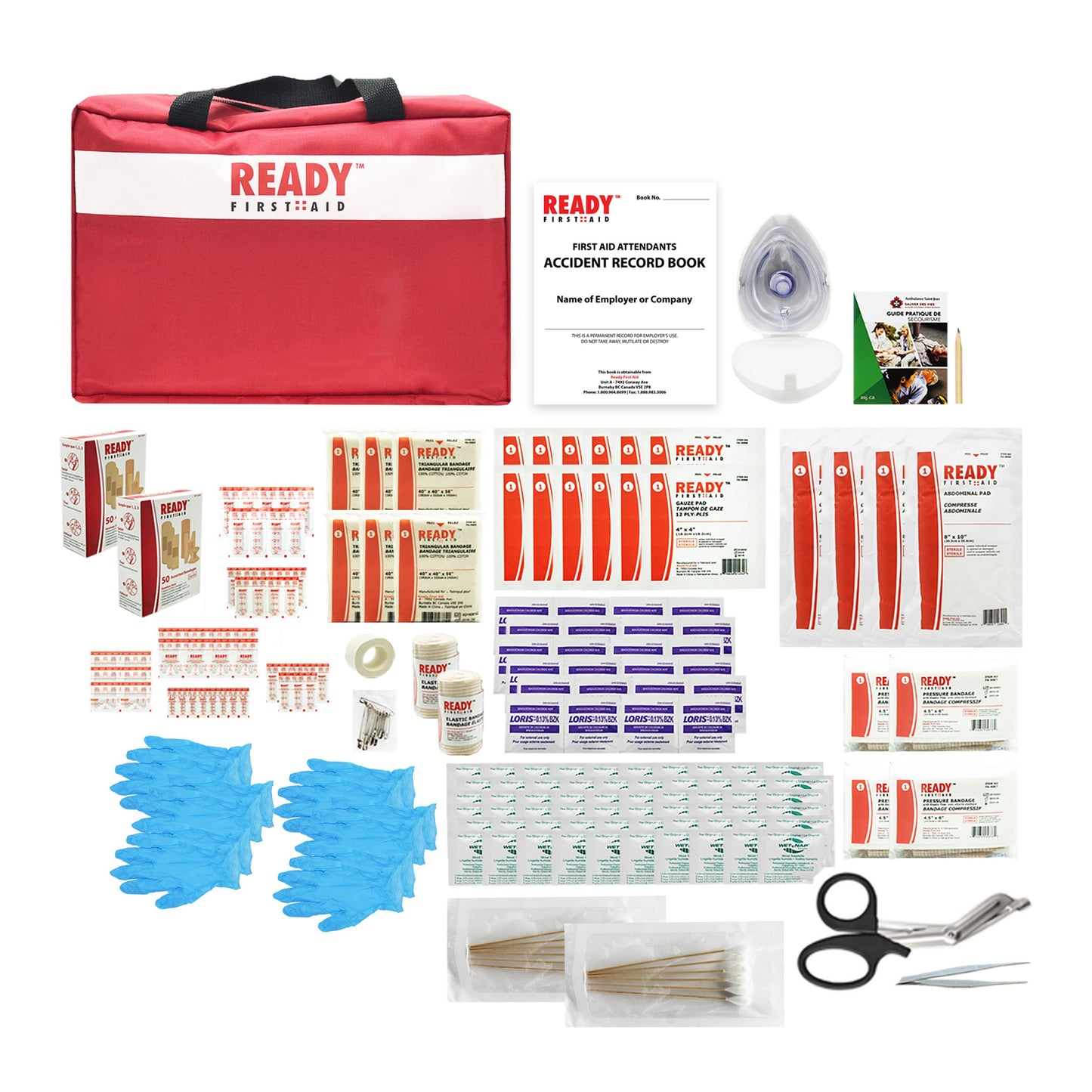 BC Level 1 WorkSafeBC First Aid Kit with Bag