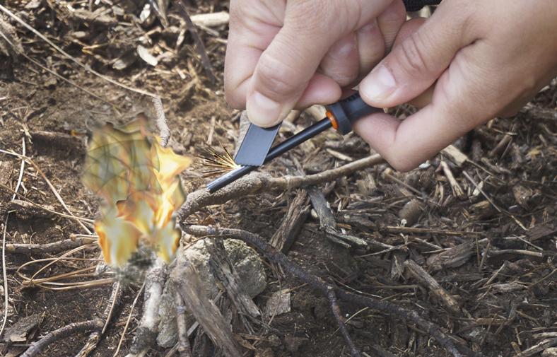 Flint & Fire Starter using