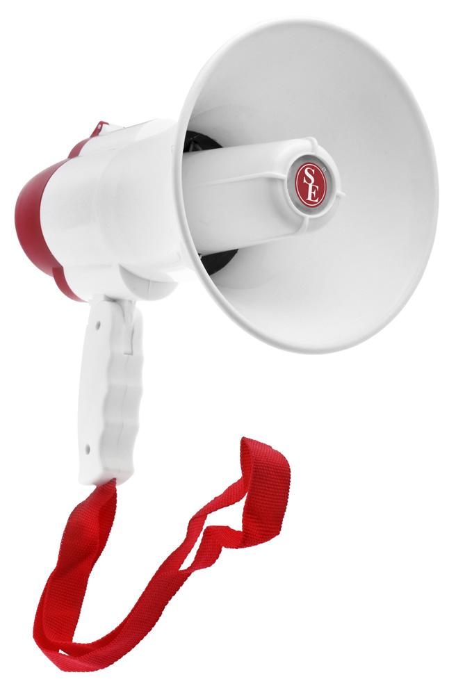 30 Watt Megaphone With Voice Recorder & Siren, 380 Yards Range