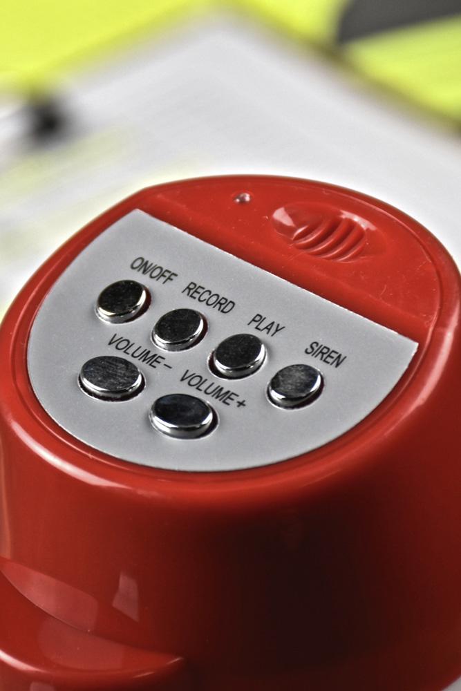 30 Watt Megaphone With Voice Recorder & Siren, 380 Yards Range switches