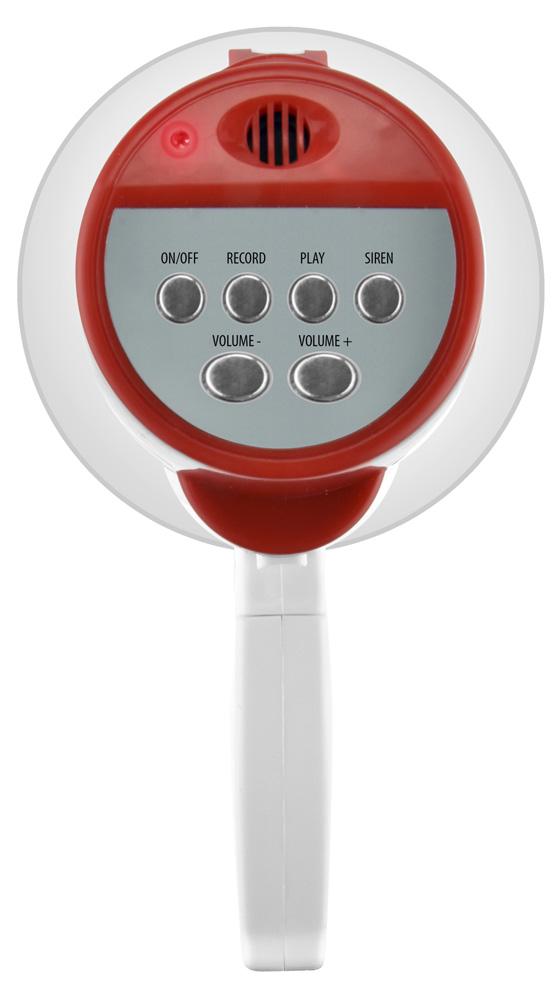 30 Watt Megaphone With Voice Recorder & Siren, 380 Yards Range rear view