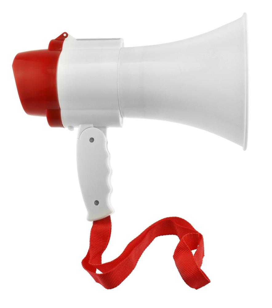 30 Watt Megaphone With Voice Recorder & Siren, 380 Yards Range side view