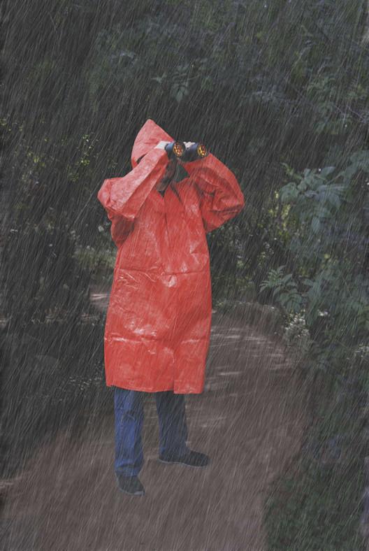 Aluminum Coated Insulated Poncho outdoors