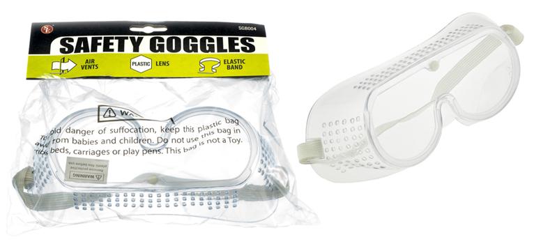 Safety Goggles, Adjustable Elastic Headband, Built-in Vents