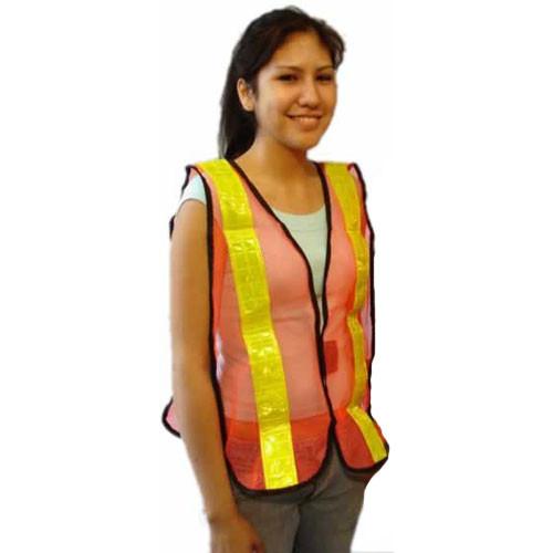 Safety Vest with Reflective Yellow Stripe model