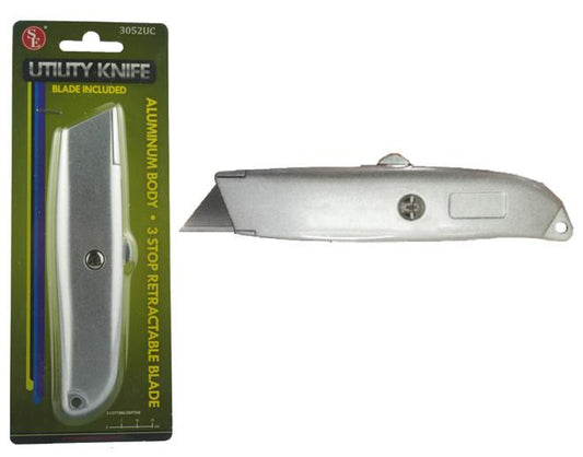 Aluminum Body Utility Knife with Retractable Blade